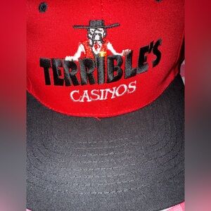 Terrible's Casinos Red and Black Hat Vintage NWOT